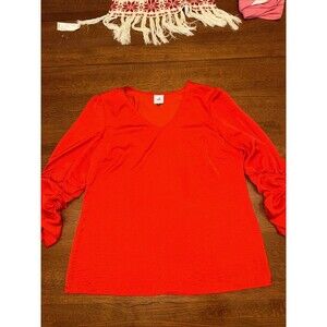 CAbi Women's Size Medium Red Aurora Blouse